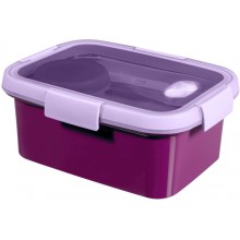 CURVER SMART TO GO 1,2L Lunchbox + Besteck & Zubehör 20x15x9cm lila 00947-Y34