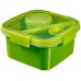 CURVER SMART TO GO 1,1L Lunchbox mit Besteck 16x16x9cm grün 00950-Y32