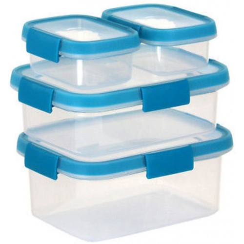 CURVER SMART FRESH 2x 0,2L+1L+1,2L 20x15x15cm transparent/blau 00994-284 CURVER SMART FRESH 2x 0,2L+1L+1,2L 20x15x15cm transparent/blau 00994-284
