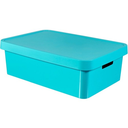 CURVER INFINITY Aufbewahrungsbox mit Deckel 30 L 56 x18 x 39 cm blau 01718-X34