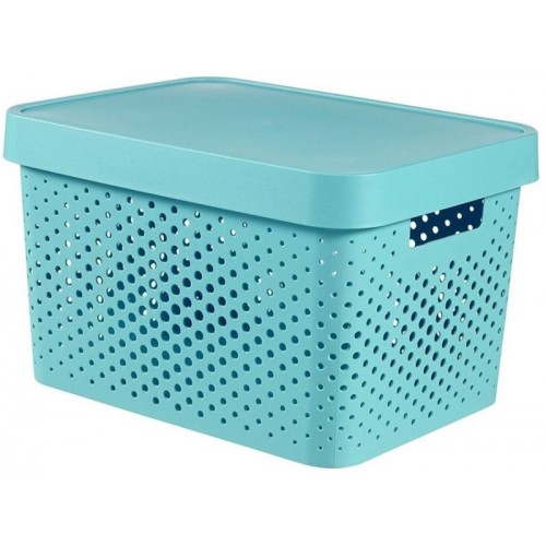 CURVER INFINITY 17L Aufbewahrungsbox mit Deckel 36 x 22 x 27 cm blau 04742-X34