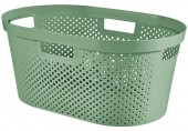 CURVER INFINITY DOTS 39L Wäschekorb für Bügelwäsche 59 x 38 x 27 cm, grün 04755-S86