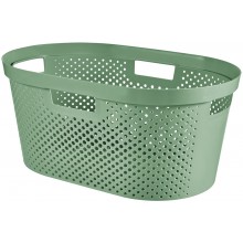 CURVER INFINITY DOTS 39L Wäschekorb für Bügelwäsche 59 x 38 x 27 cm, grün 04755-S86