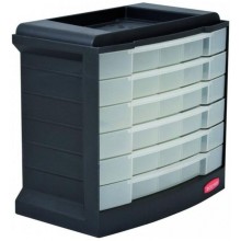 CURVER Organizer mit 6 Schubladen 27x29x17cm grau 07752-498