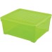 CURVER Aufbewahrungsbox Textile 17 x 40 x 34 cm, 18 l, transparent- grün, 03002-512
