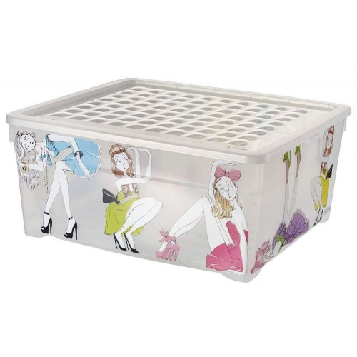 CURVER Aufbewahrungsbox DOLLS 17 x 40 x 34 cm, 18 l, transparent, 03002-B22