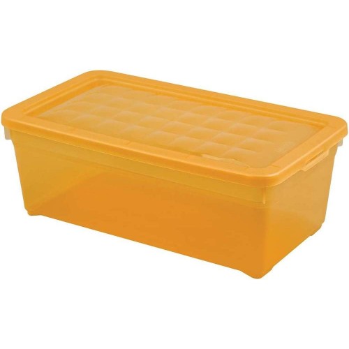 CURVER TEXTILE Box "S" 13 x 34 x 20 cm, 5,7 l transparent- orange 03003-250