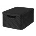 CURVER Aufbewahrungs box RATTAN Style "M" 18 L schwarz 03618-308
