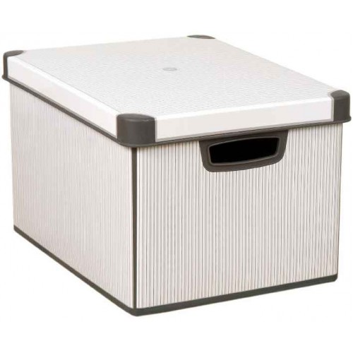 B-Ware CURVER Aufbewahrungsbox Classico, 39,5 x 29,5 x 25 cm, 25 l, grau/weiß, ohne Deckel