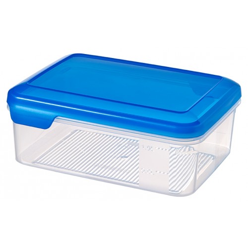 CURVER FLEXI Chef Vorratsbehälter 8 x 20 x 15 cm, 1,5 l transparent/blau 00388-281