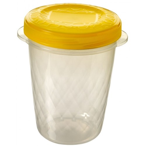 CURVER TAKE AWAY 2 Frischhaltedosen 13 x 13 x 19 cm, 1l transparent/orange 00472-175