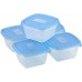 CURVER TAKE AWAY 2 Frischhaltedosen 18 x 16 x 15 cm, 1,1 l transparent/blau 00475-862
