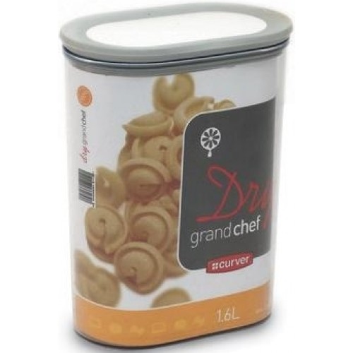 CURVER DRY GRAND CHEF 1,6L Vorratsbehälter 15x9x19cm, grau/transparent 04342-364