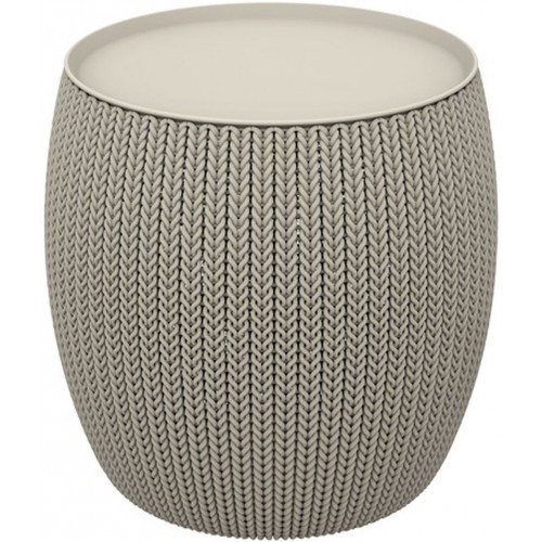 KETER KNIT Tisch mit Stauraum, 40,6 x 40,6 x 41,4 cm, beige 17203083 KETER KNIT Tisch mit Stauraum, 40,6 x 40,6 x 41,4 cm, beige 17203083