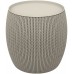 KETER KNIT Tisch mit Stauraum, 40,6 x 40,6 x 41,4 cm, beige 17203083