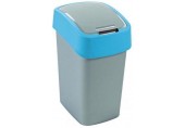 CURVER FLIP BIN 10L Abfallbehälter 35 x 18,9 x 23,5 cm silber/blau 02170-734