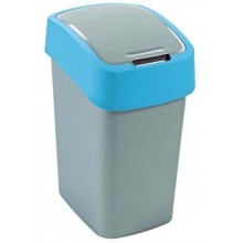 CURVER FLIP BIN 10L Abfallbehälter 35 x 18,9 x 23,5 cm silber/blau 02170-734