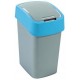 CURVER FLIP BIN 10L Abfallbehälter 35 x 18,9 x 23,5 cm silber/blau 02170-734