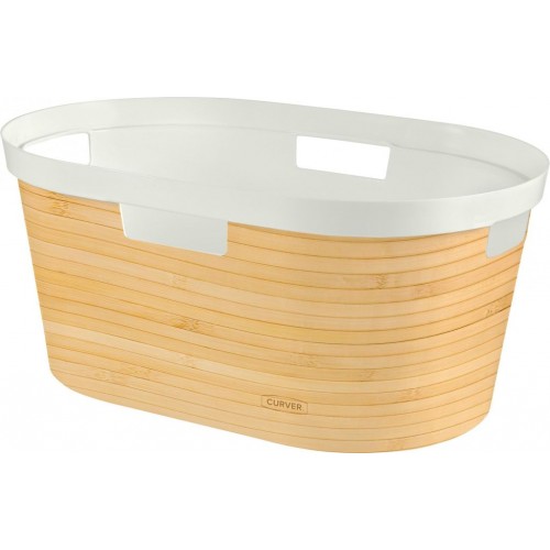CURVER INFINITY 39L Wäschekorb 58,5 x 38,5 x 26,5 cm Bamboo 04762-B45 CURVER INFINITY 39L Wäschekorb 58,5 x 38,5 x 26,5 cm Bamboo 04762-B45