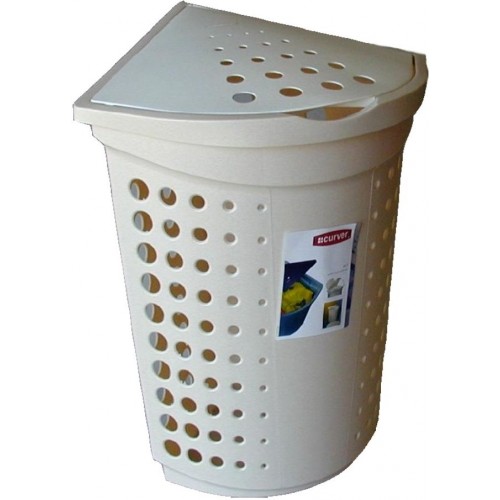 CURVER Eckwäschebox, 47,8 x 41,4 x 58,8 cm, 40L Luna savana 05021-704