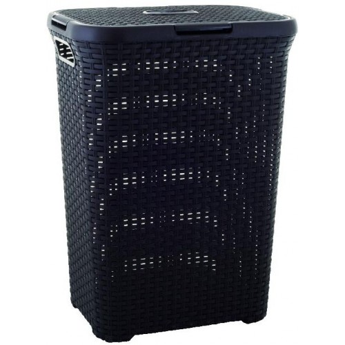 AUSVERKAUF -CURVER Wäschekorb RATTAN, 44,8 x 61,5 x 34,1 cm, 60l – braun, 00707-210