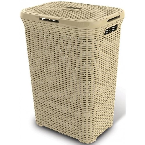 CURVER Wäschekorb RATTAN, 44,8 x 61,5 x 34,1 cm, 60l - creme, 00707-885 BESCHÄDIGT