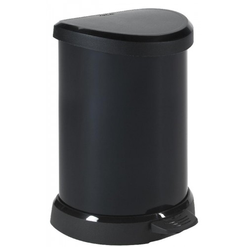Curver  Abfallbehälter, 44,8 x 30,8 x 28,1 cm, 20 Liter, metallic-schwarz, 02120-929