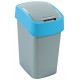 CURVER FLIP BIN 25L Abfallbehälter Klappdeckel 47 x 26 x 34 cm silber/blau 02171-734