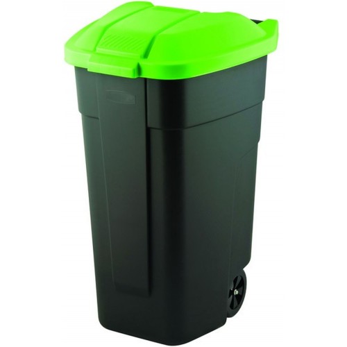 CURVER 110L Mülltonne, 88 x 52 x 58 cm, schwarz/grün 17183336 CURVER 110L Mülltonne, 88 x 52 x 58 cm, schwarz/grün 17183336