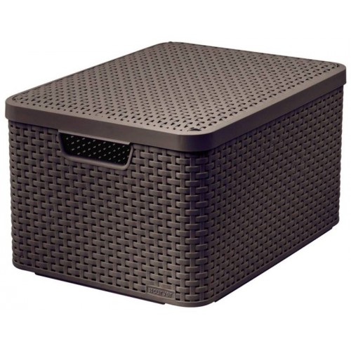 B-Ware CURVER Aufbewahrungsbox Style mit Deckel L, 30 L, dunkelbraun, , 03619-210