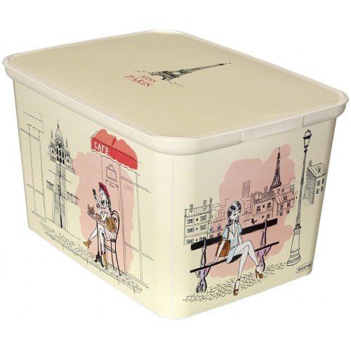 B-Ware CURVER DECO’s Amsterdam “L”Elegante Lifestyle-Box Miss Paris ohne Deckel