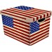 CURVER Dekorative Aufbewahrungsbox L Americanische Flagge, 39,5 x 24,0 x 29,5, 205481