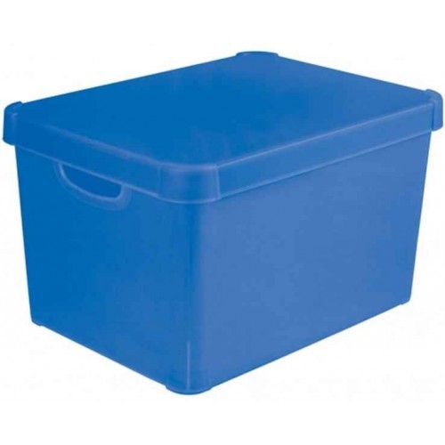 CURVER STOCKHOLM L Aufbewahrungsbox 39,5 x 29,5 x 25 cm, blau 04711-084