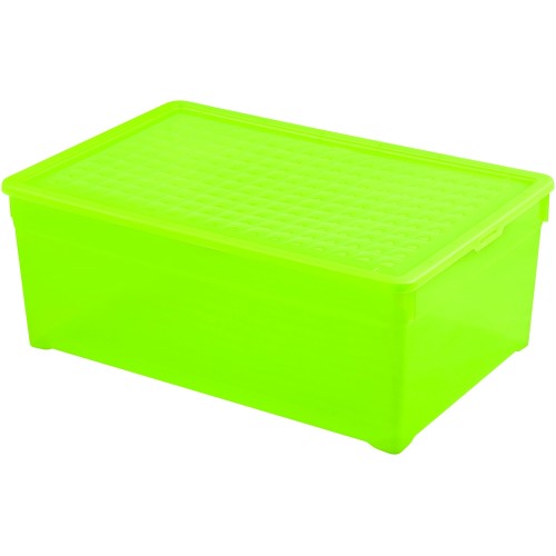 CURVER Aufbewahrungsbox Textile "XXL" 59,6 x 39,4 x 23 cm, 45L, transp. grün, 03008-512