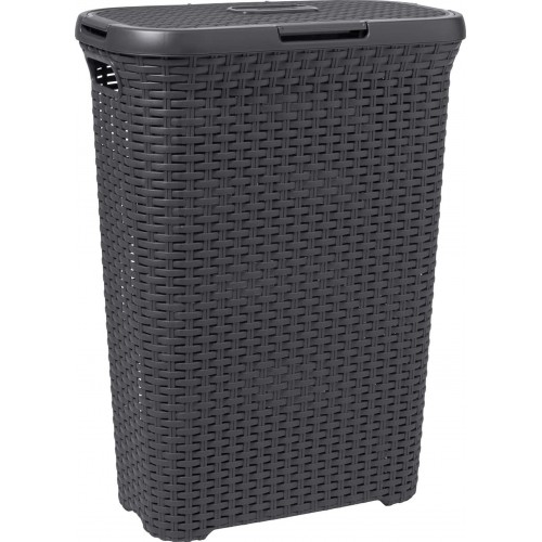 CURVER STYLE 40L Wäschesammler 44,8 x 61,5 x 26,5 cm, dunkelgrau 00709-308 CURVER STYLE 40L Wäschesammler 44,8 x 61,5 x 26,5 cm, dunkelgrau 00709-308