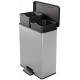 CURVER DECO BIN DUO 26L+26L Treteimer 48,6 x 31,6 x 61,5 cm silber 01129-C70