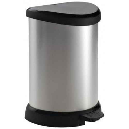 CURVER DECO BIN 15L Treteimer 30,3 x 26,8 x 44,8 cm silber metallic 02120-582