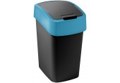 CURVER FLIP BIN 9L Mülleimer 35 x 18,9 x 23,5 cm schwarz/blau 02170-280