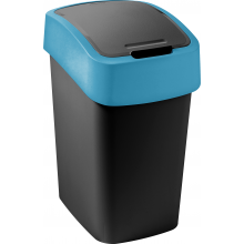 CURVER FLIP BIN 9L Mülleimer 35 x 18,9 x 23,5 cm schwarz/blau 02170-280