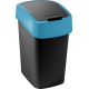 CURVER FLIP BIN 9L Mülleimer 35 x 18,9 x 23,5 cm schwarz/blau 02170-280