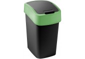 CURVER FLIP BIN 9L Mülleimer 35 x 18,9 x 23,5 cm schwarz/grün 02170-847