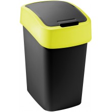 CURVER FLIP BIN 9L Mülleimer 35 x 18,9 x 23,5 cm schwarz/gelb 02170-E64