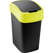 CURVER FLIP BIN 9L Mülleimer 35 x 18,9 x 23,5 cm schwarz/gelb 02170-E64