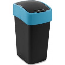 CURVER FLIP BIN 25L Mülleimer 47 x 26 x 34 cm schwarz/blau 02171-280