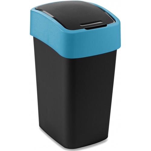 CURVER FLIP BIN 25L Mülleimer 47 x 26 x 34 cm schwarz/blau 02171-280