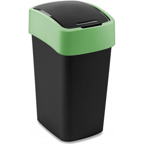 CURVER FLIP BIN 25L Mülleimer 47 x 26 x 34 cm schwarz/grün 02171-847