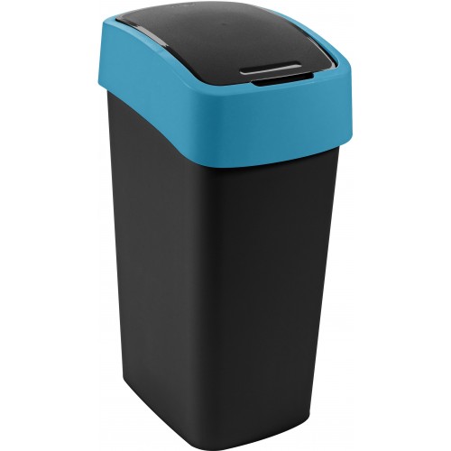 CURVER FLIP BIN 45L Mülleimer Mülleimer 65,3 x 29,4 x 37,6 c schwarz/blau 02172-280