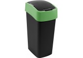 CURVER FLIP BIN 45L Mülleimer 65,3 x 29,4 x 37,6 c schwarz/grün 02172-847