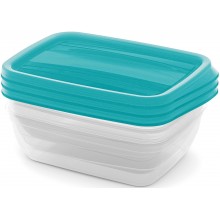 CURVER VEDO Set mit 3x1-l-Dosen, 20x14x6cm, hellblau 03505-051