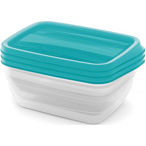 CURVER VEDO Set mit 3x1-l-Dosen, 20x14x6cm, hellblau 03505-051 CURVER VEDO Set mit 3x1-l-Dosen, 20x14x6cm, hellblau 03505-051